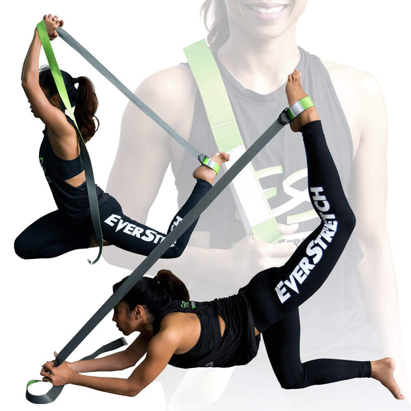 Yoga Strap by EverStretch - 8ft. Adjustable Yoga Belt for