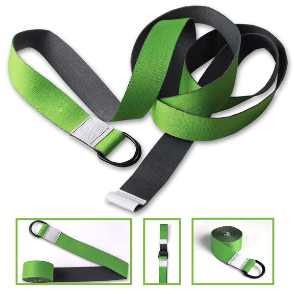 Yoga Strap by EverStretch - 8ft. Adjustable Yoga Belt for